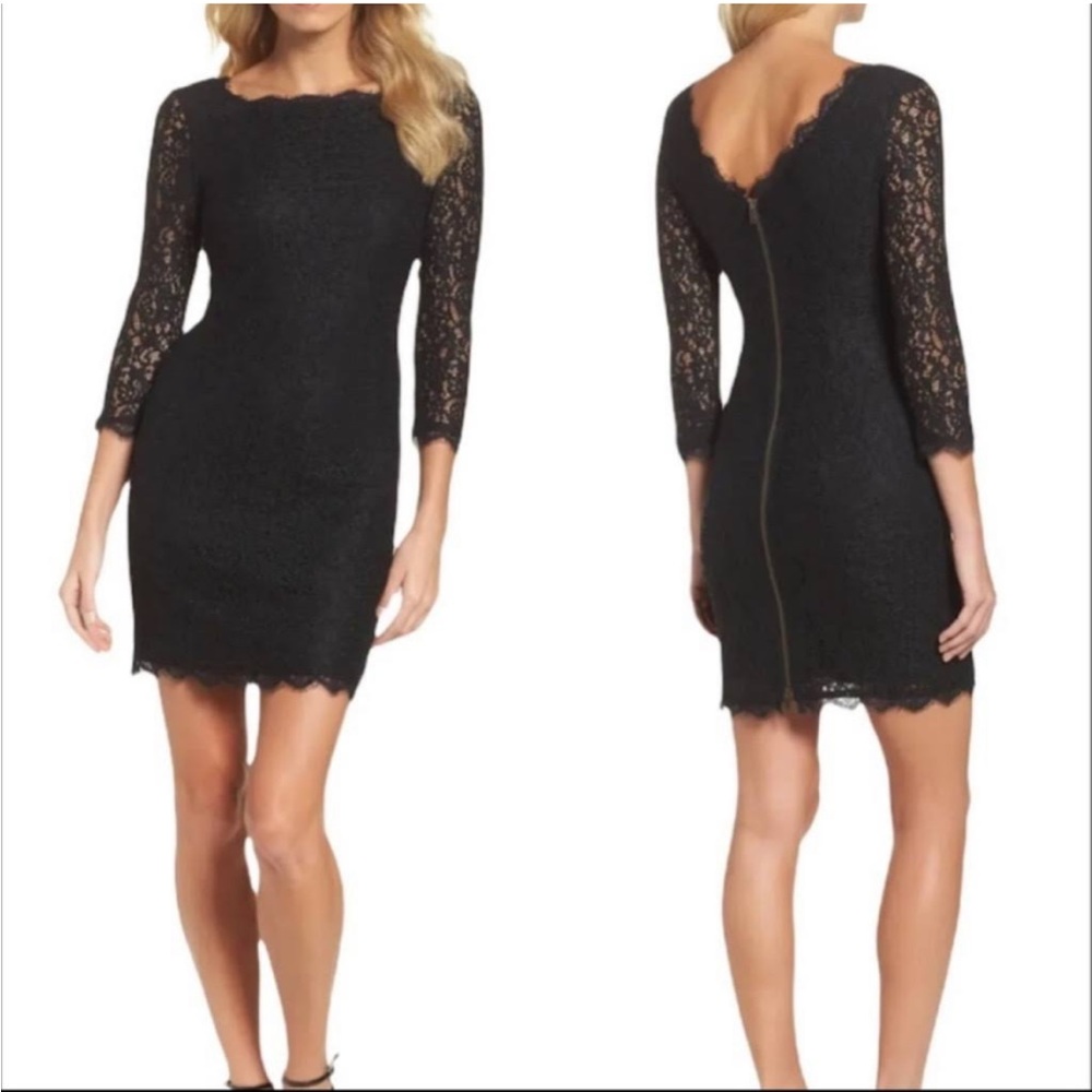 Adrianna Papell Lace Overlay Sheath Dress